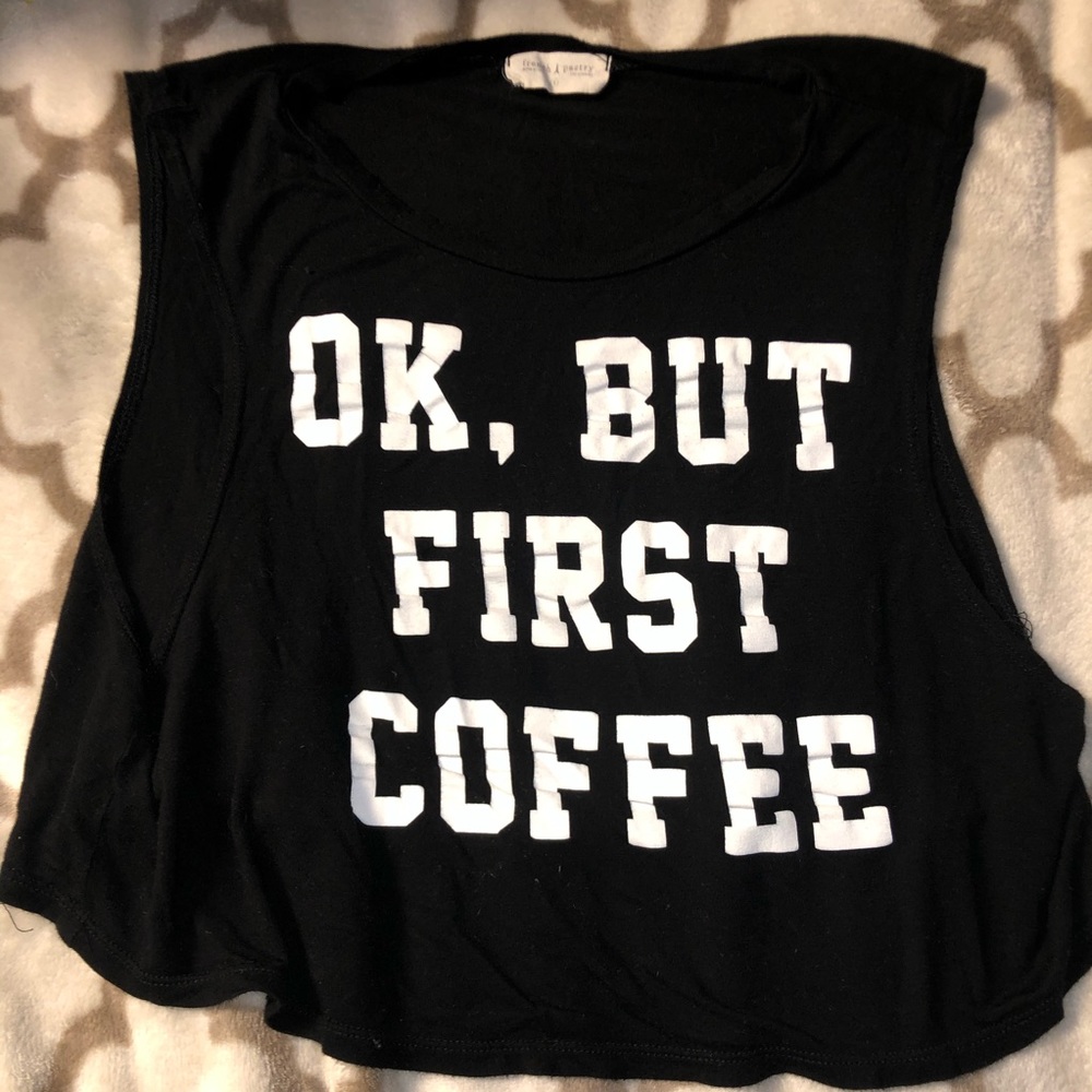 Black Muscle Tank Crop Top